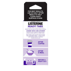Listerine Ready! Tabs whitening effect reducing stains and preventing new ones