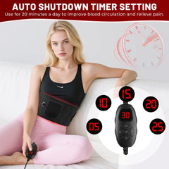 LITDUCK red light therapy belt extended strap setup for larger waists