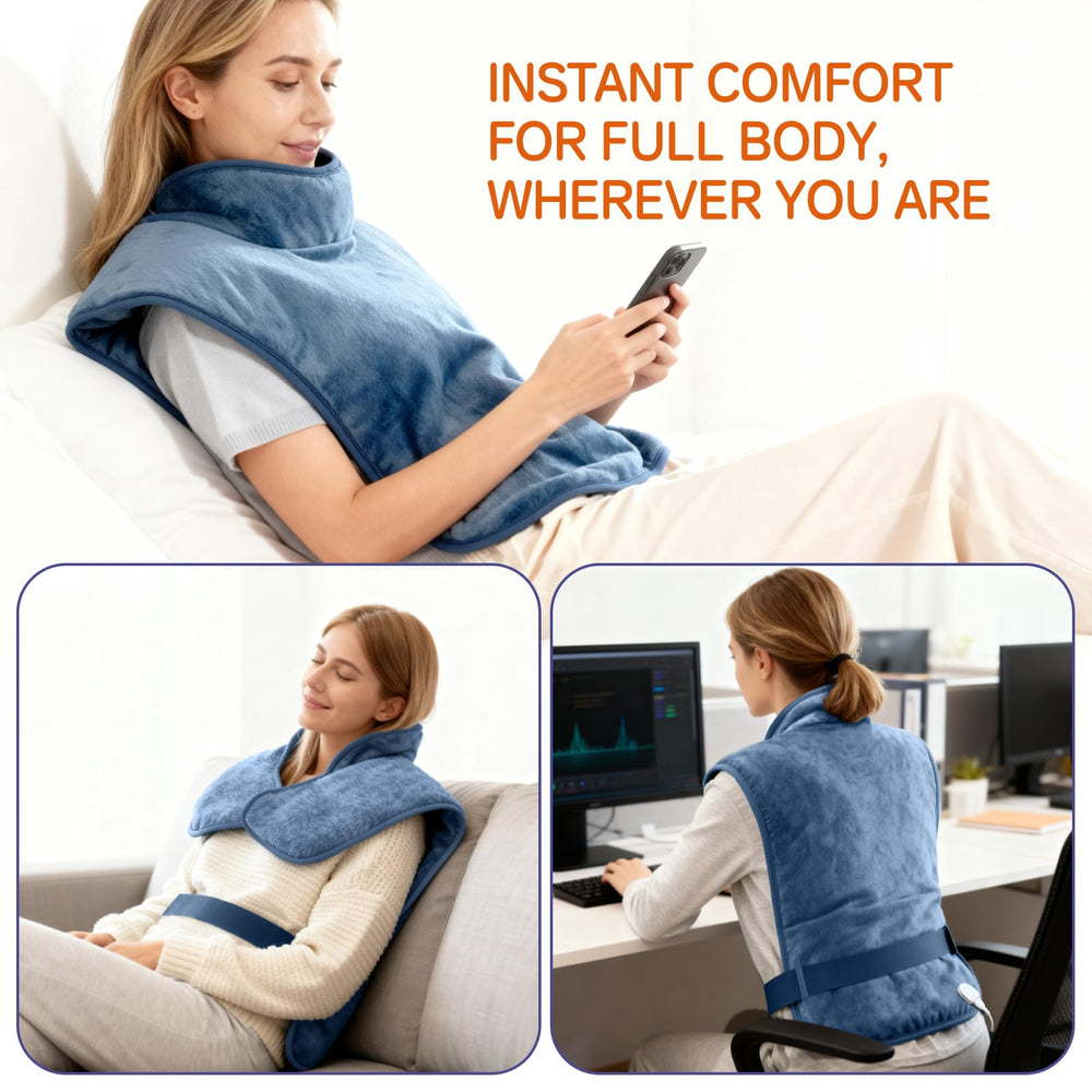LITLISFlY heating pad six-heat levels let you customize warmth.