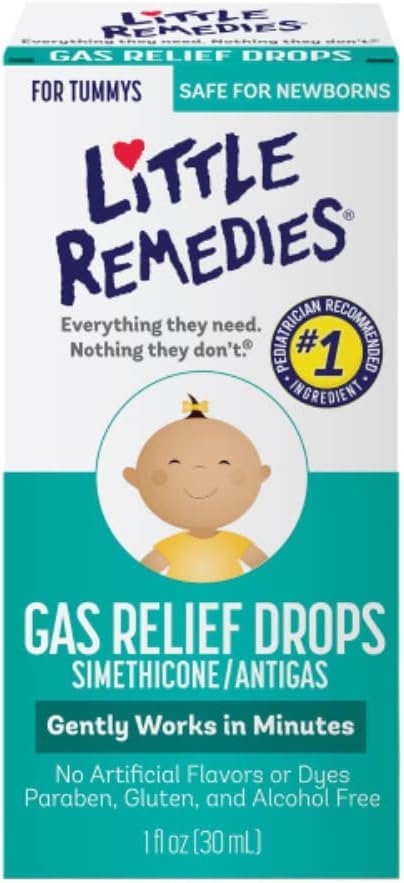 Dropper in Little Remedies Gas Relief Drops showing easy newborn dosing