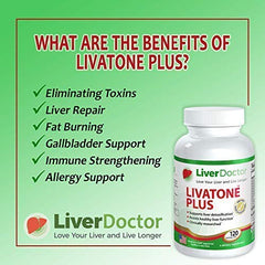 Livatone Plus GMP USA facility label emphasizing quality manufacturing