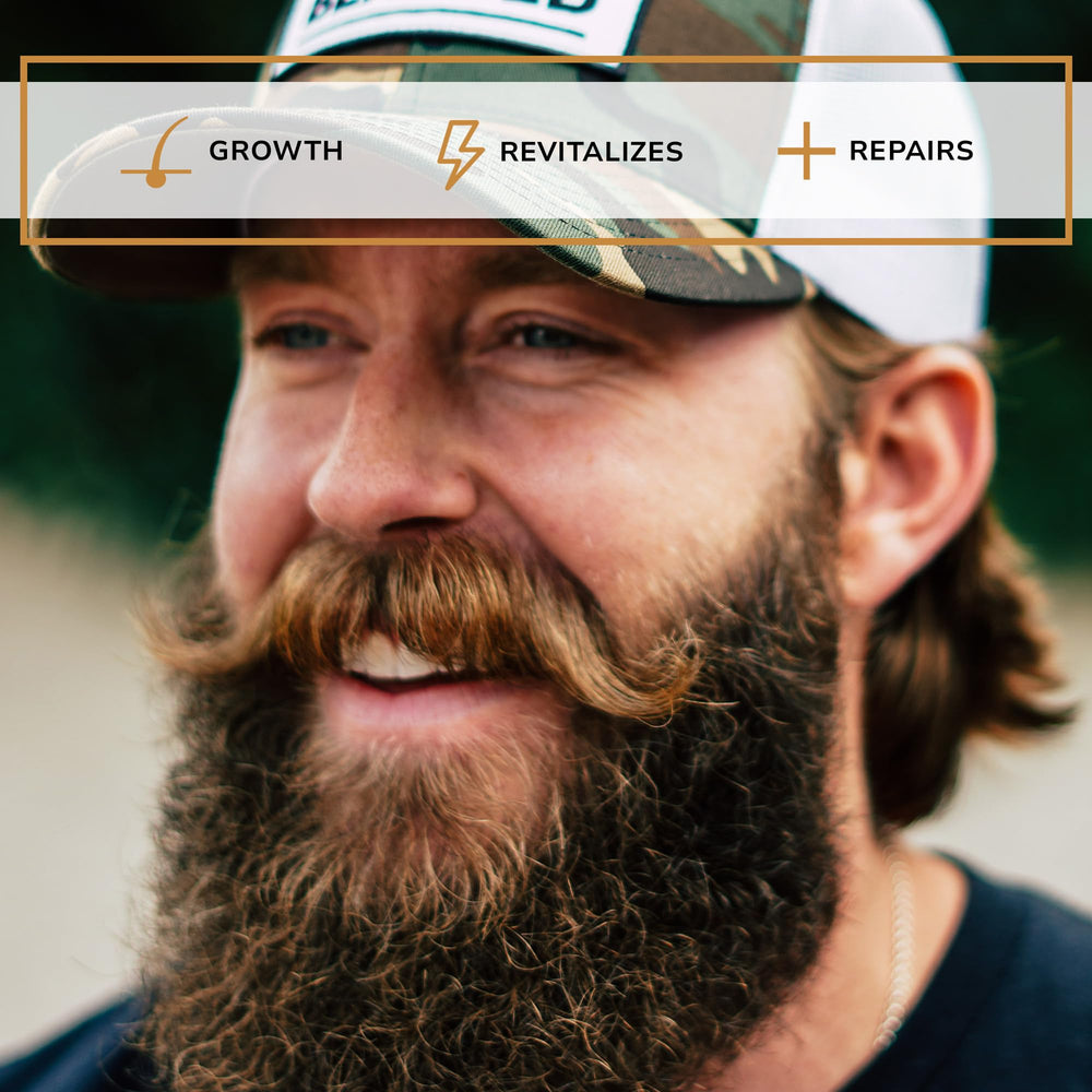Hydrolyzed collagen and keratin in Live Bearded Beard Boost for skin hydration.
