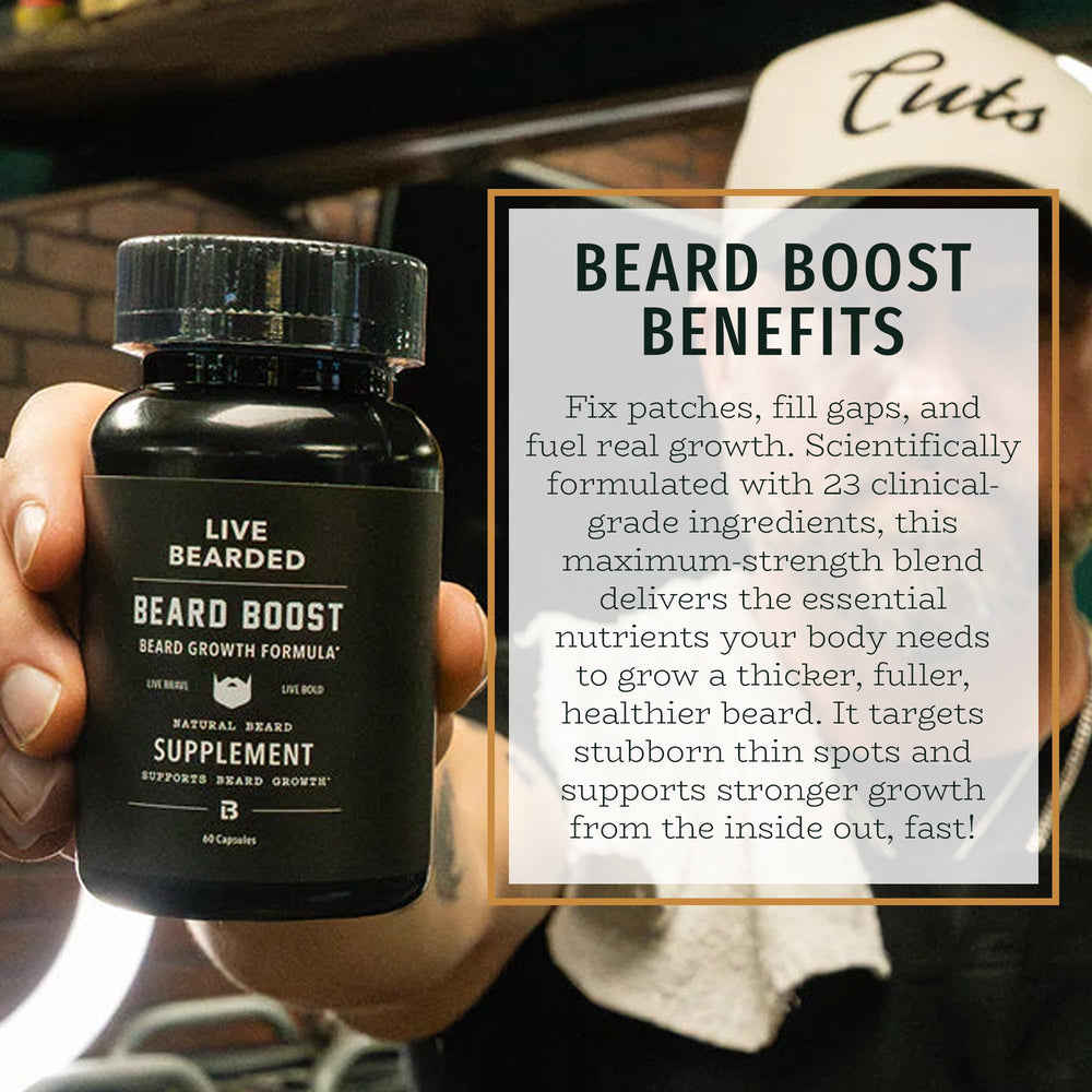Fo-Ti root extract featured for hair vitality in Live Bearded Beard Boost.