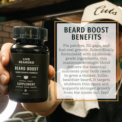 Fo-Ti root extract featured for hair vitality in Live Bearded Beard Boost.