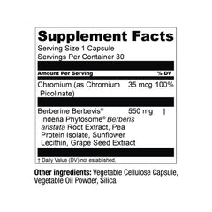 Live Conscious Berberine Phytosome ingredients; phytosome tech boosts absorption.