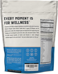 Live Conscious Beyond Collagen glass with beverage ready to sip.