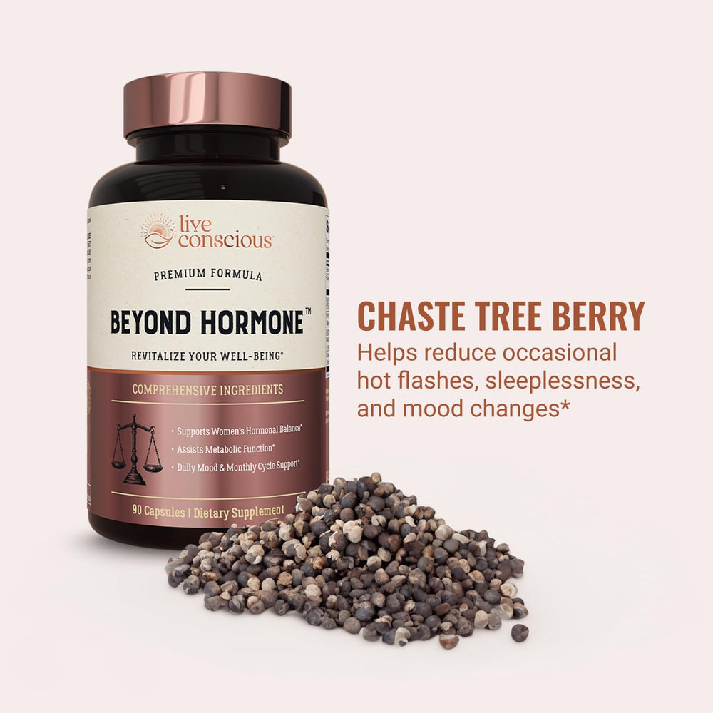 Live Conscious Beyond Hormone packaging hero for convenient daily routine