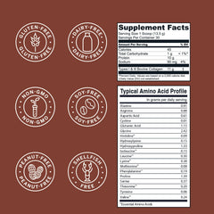 Live Conscious Collagen Peptides Chocolate beside fruits suggesting versatile daily ritual