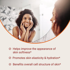 Live Conscious Collagen Peptides Peach Mango servings image suggests 30 servings in one pouch.