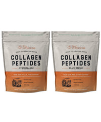 Live Conscious Collagen Peptides Peach Mango tub front supports glowing skin.