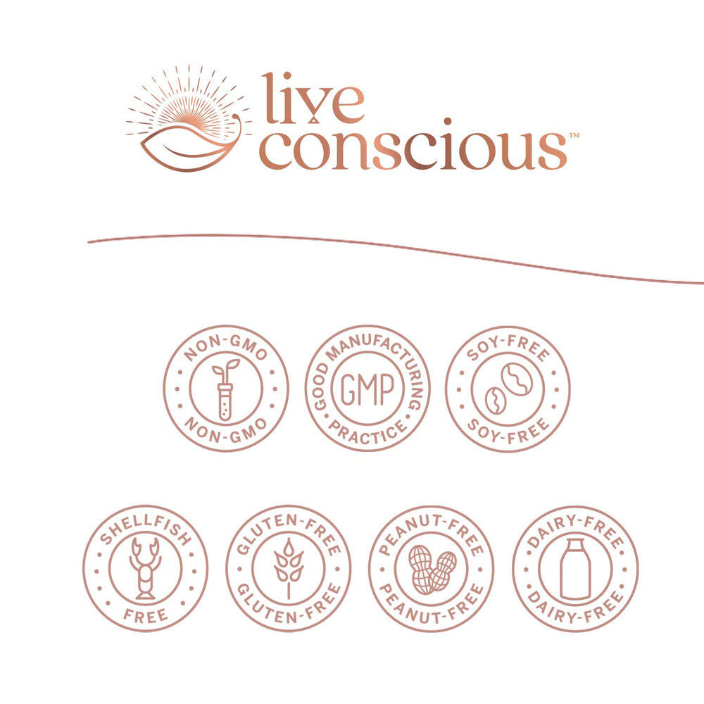 Live Conscious CurcuWell capsules closeup with golden capsules for easy swallowing