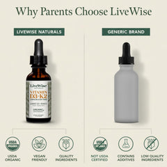 Live Wise Naturals Adults immune and bone support with D3 K2.