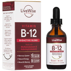 Live Wise Naturals B12 features a mild taste without sweeteners.