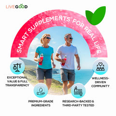 LIVEGOOD E3 packaging highlighting value and transparency