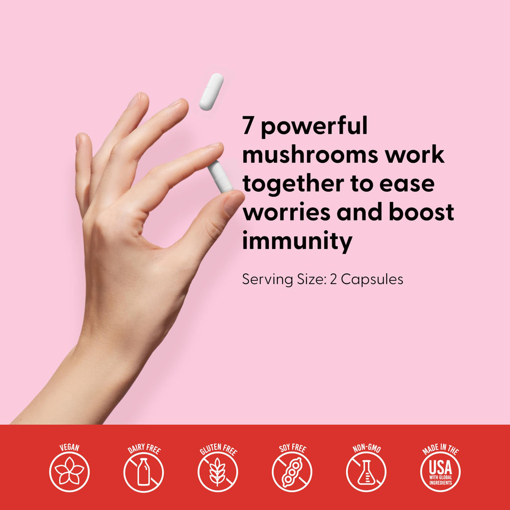LIVELY VITAMIN CO Turkey Tail immune support closeup.