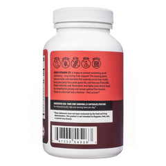 Close-up of Viva La Liver label highlighting key ingredients for detox support.
