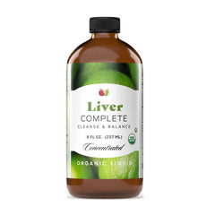 Liver Complete bottle front showcasing organic formula for daily liver support.
