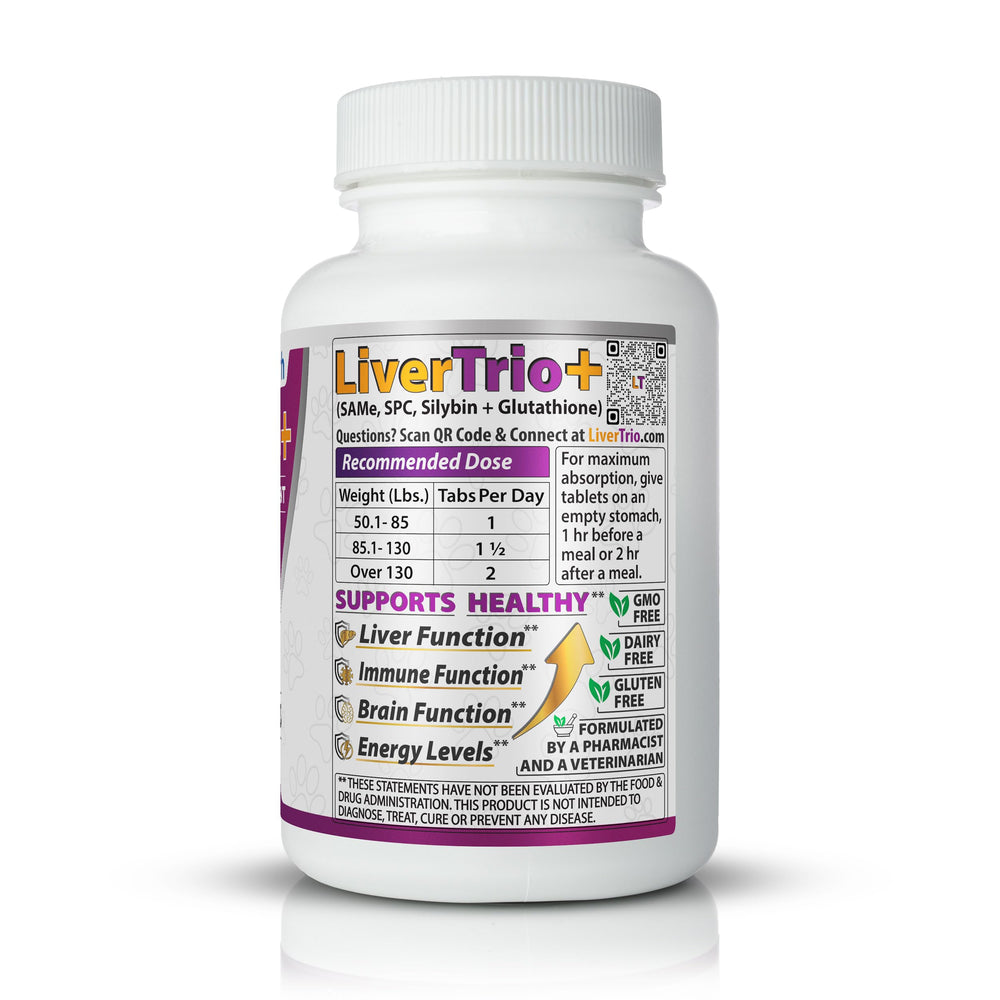 LiverTrio+ chews on kitchen counter shown as tasty daily supplement.
