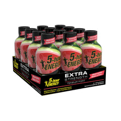 Living Essentials 5-Hour Energy Watermelon shot bottle for on-the-go energy boost.
