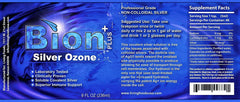 Living Foods USA Bion SS ozone feature graphic on packaging.