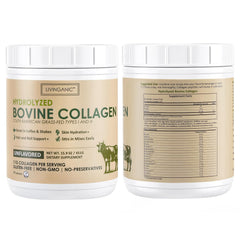 LIVINGANIC collagen peptides powder serving suggestion for daily use