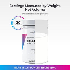 Keto and paleo badge beside Livingood Daily Collagen + Multi packaging.