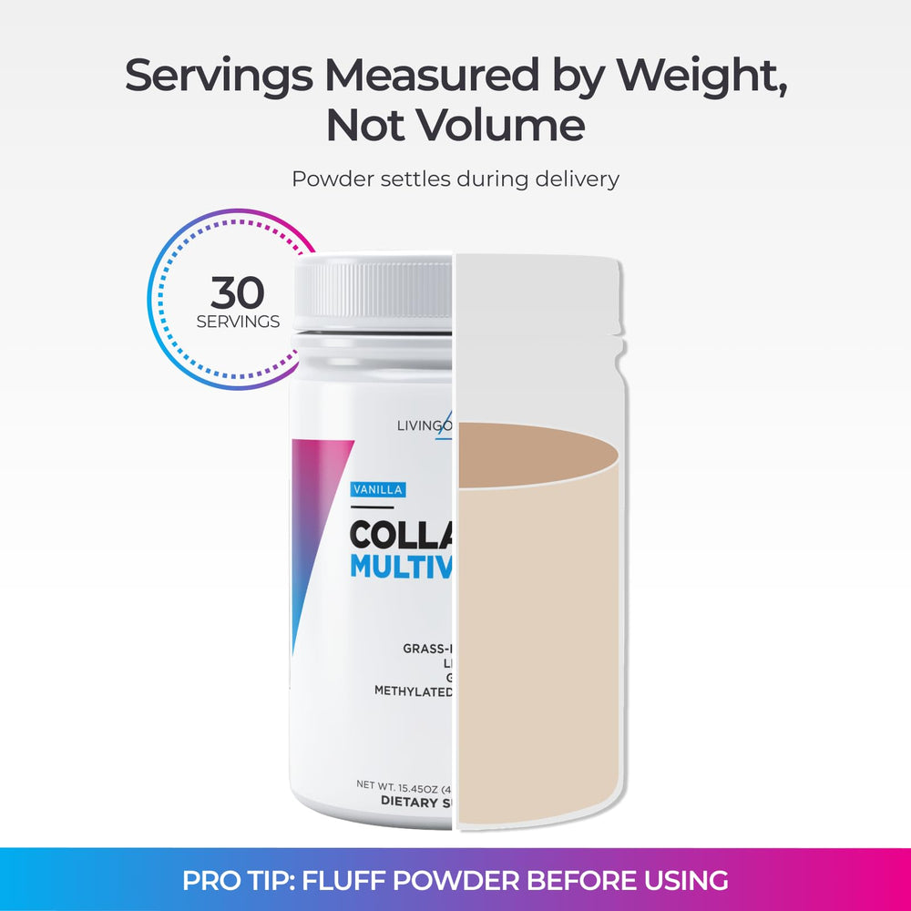 Livingood Daily collagen smoothie with vanilla flavor.