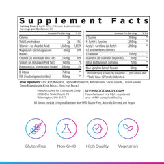 Livingood Daily Electrolytes Powder Berry Frost in glass highlights vibrant flavor