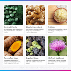 Close-up of spirulina and chlorella in Livingood Daily Greens