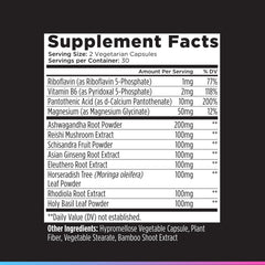 Livingood Daily Stress Support packaging close-up hints at easy daily use and dosage.