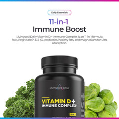 Livingood Daily Vitamin D3 K2 4000 IU label close-up highlighting D3 and K2 content