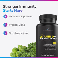 Livingood Daily Vitamin D3 K2 4000 IU capsules ready for daily dose