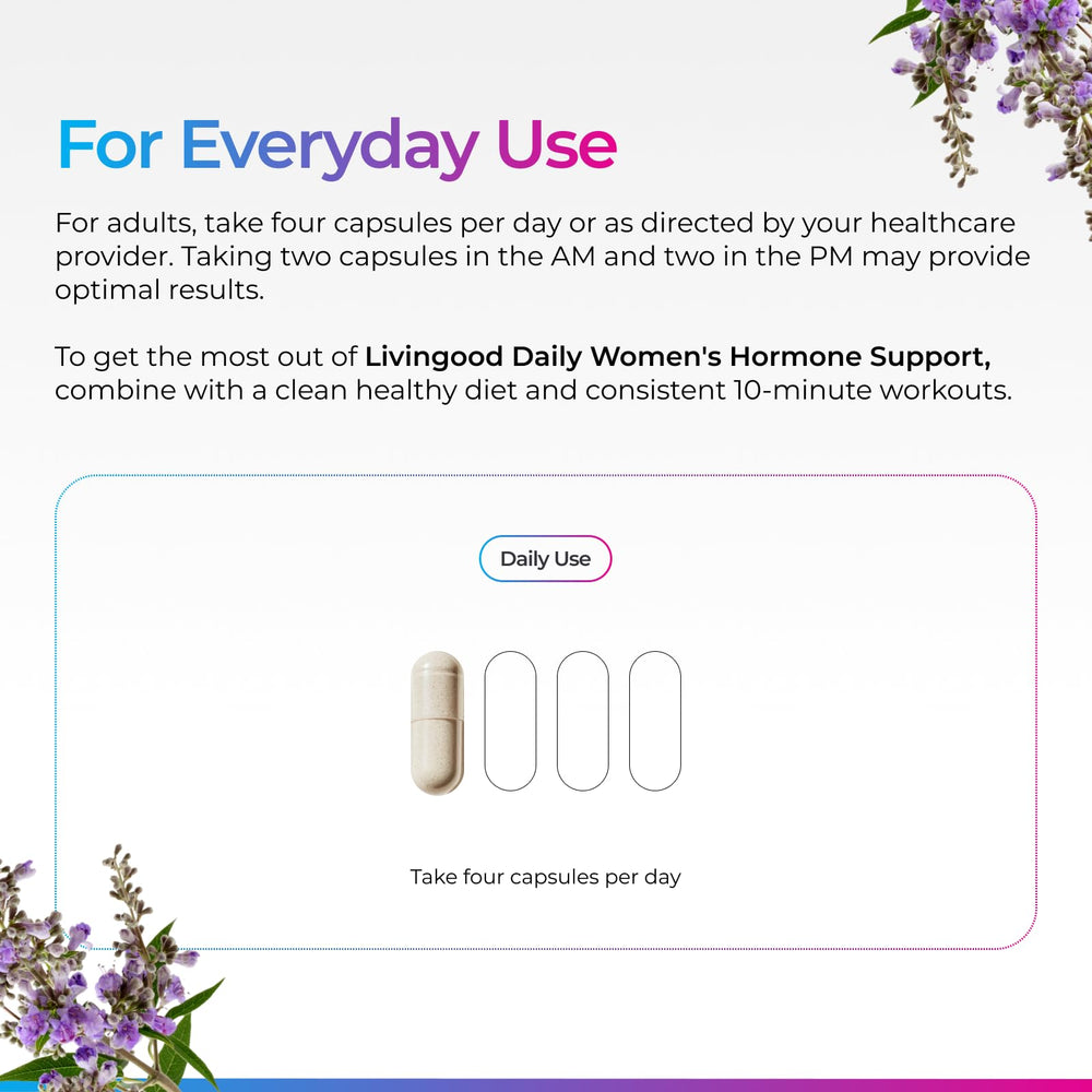 Livingood Daily capsules in hand for convenient daily supplementation