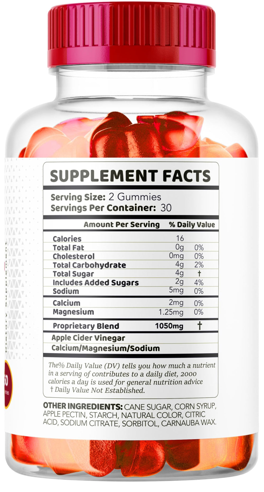 LIVORKA All-natural gummies ingredients panel showing clean formulation