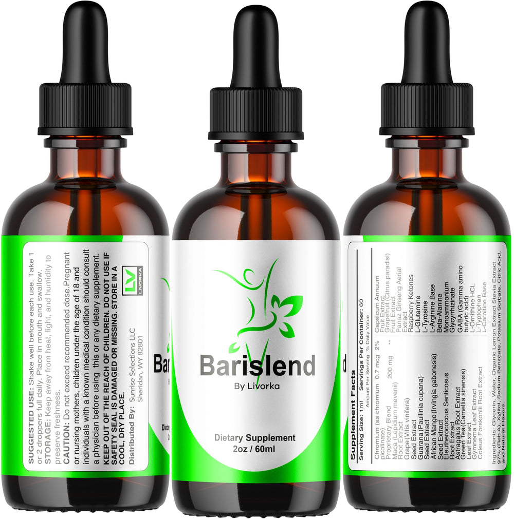 LIVORKA Barislend Drops back view with usage details.