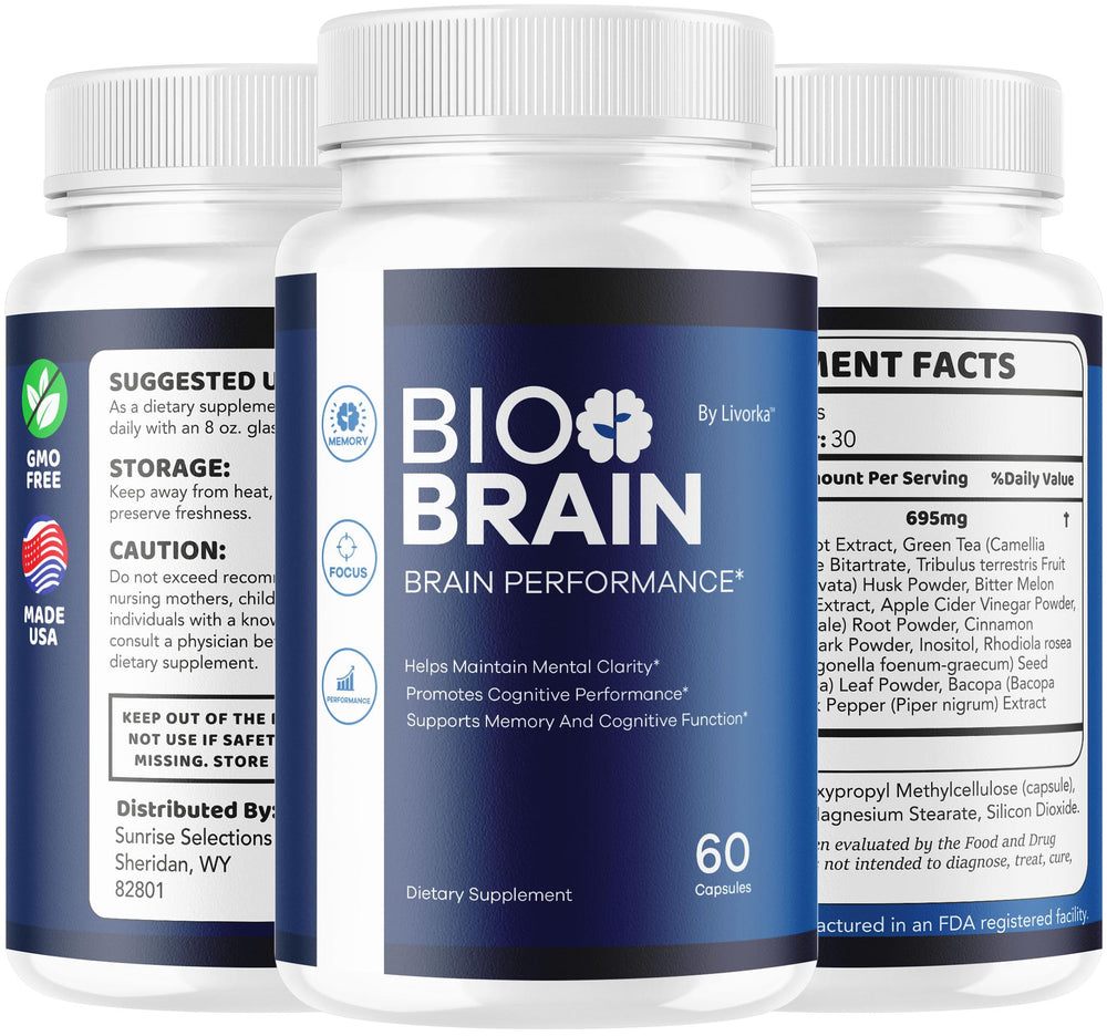 LIVORKA Bio Brain nighttime routine with bottle by bed.