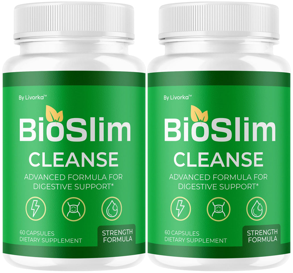 LIVORKA BioSlim Cleanse bottle front showing premium digestive support formula