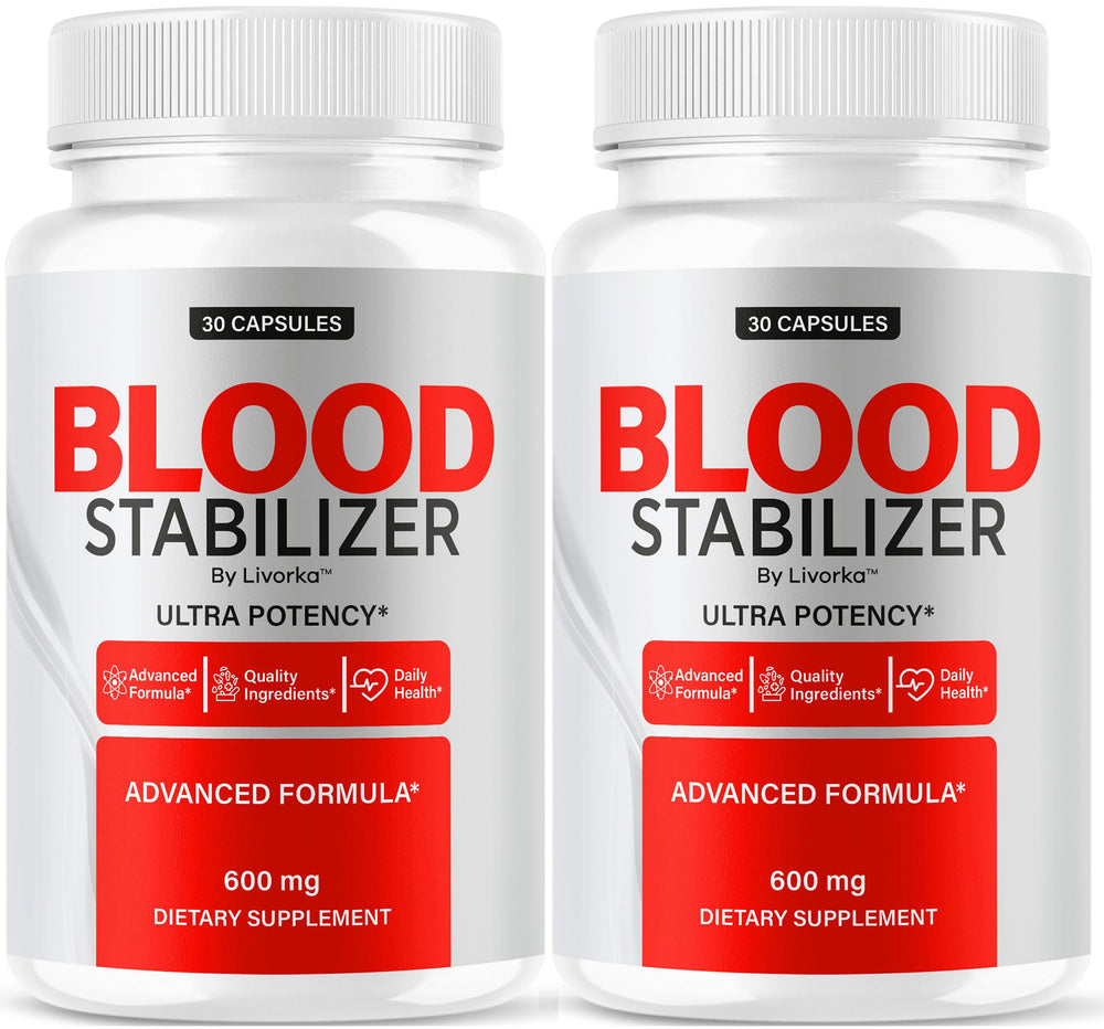 LIVORKA Blood Stabilizer bottle front view highlighting the advanced formula for daily wellness