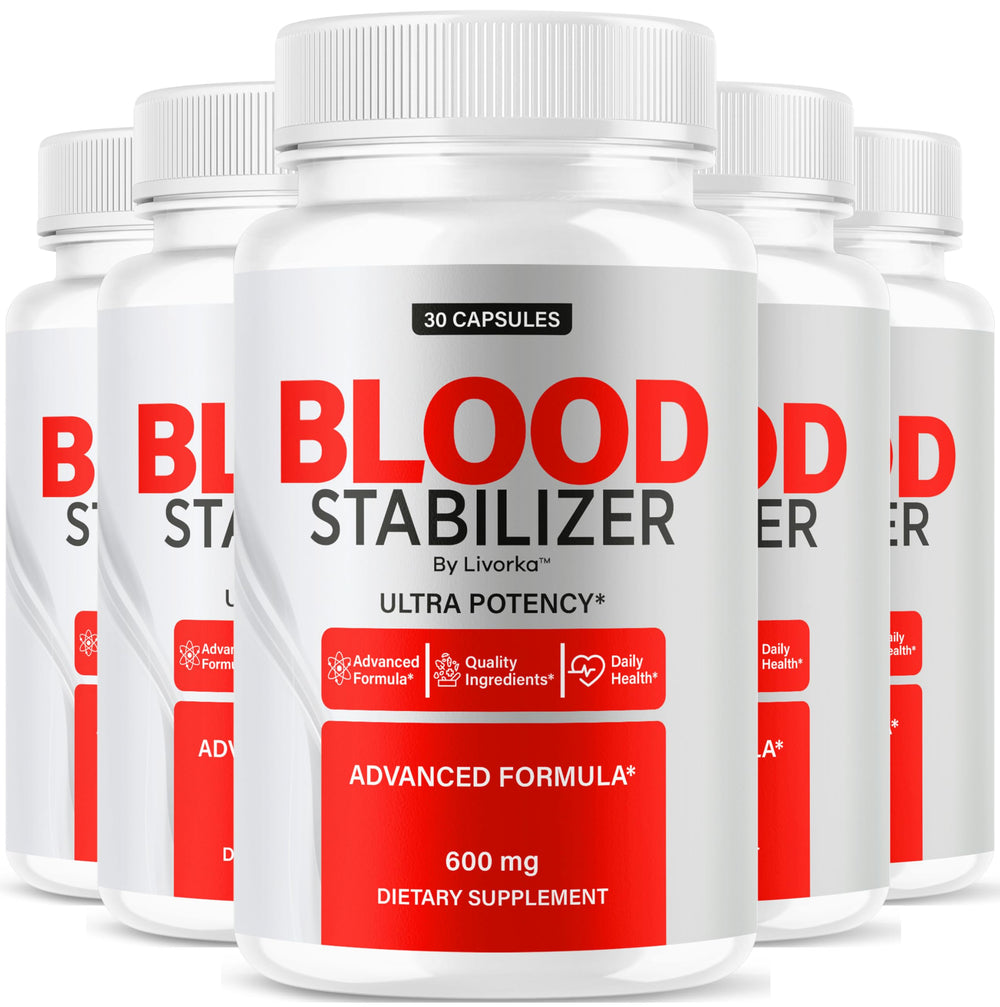 LIVORKA Blood Stabilizer bottle front highlighting premium capsules for daily wellness.