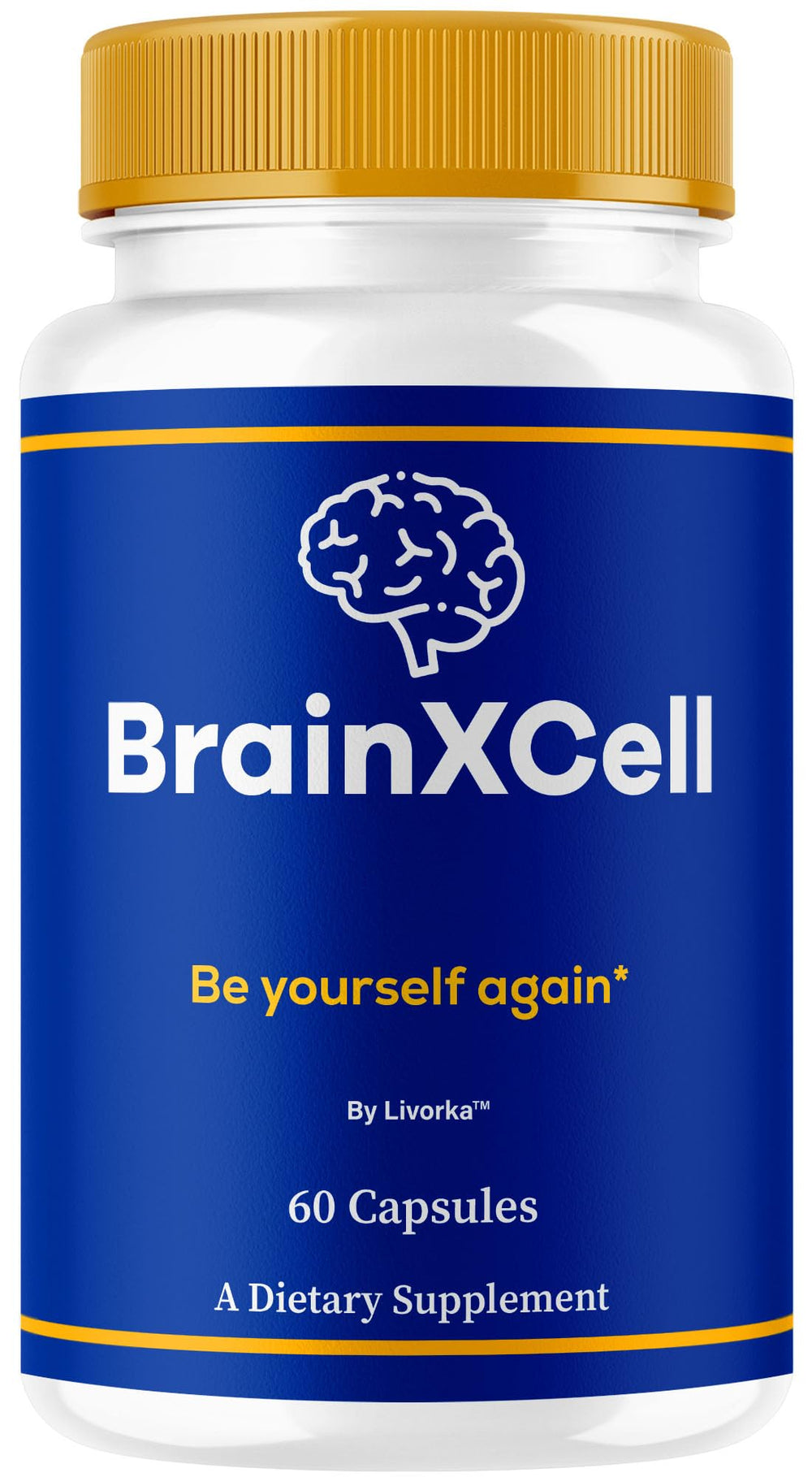 LIVORKA BrainXCell bottle on shelf for daily brain support