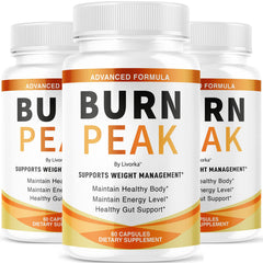 LIVORKA Burn Peak bottle front for daily wellness support on the go
