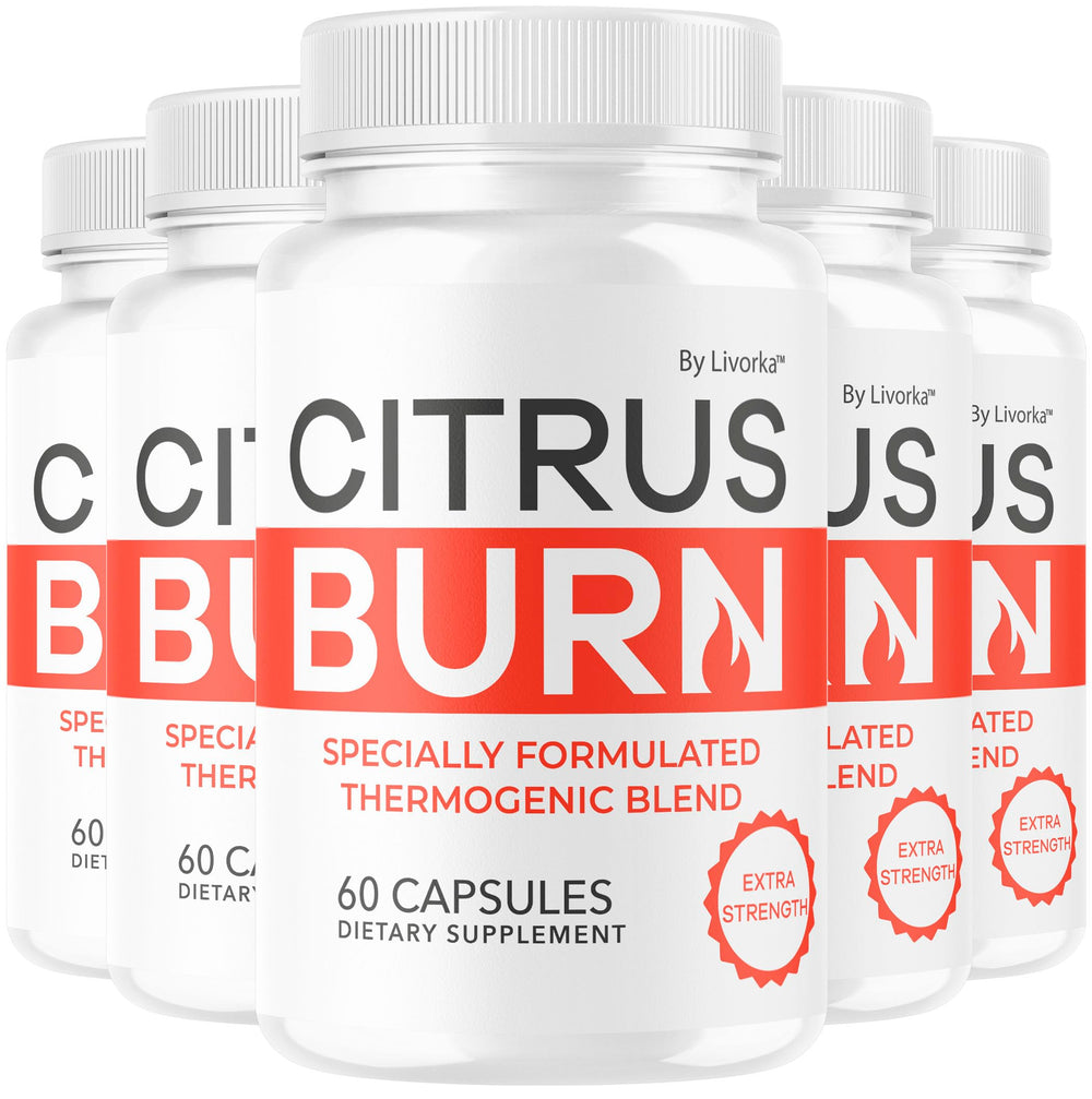 LIVORKA Citrus Burn capsules bottle front for daily wellness with all-natural ingredients.