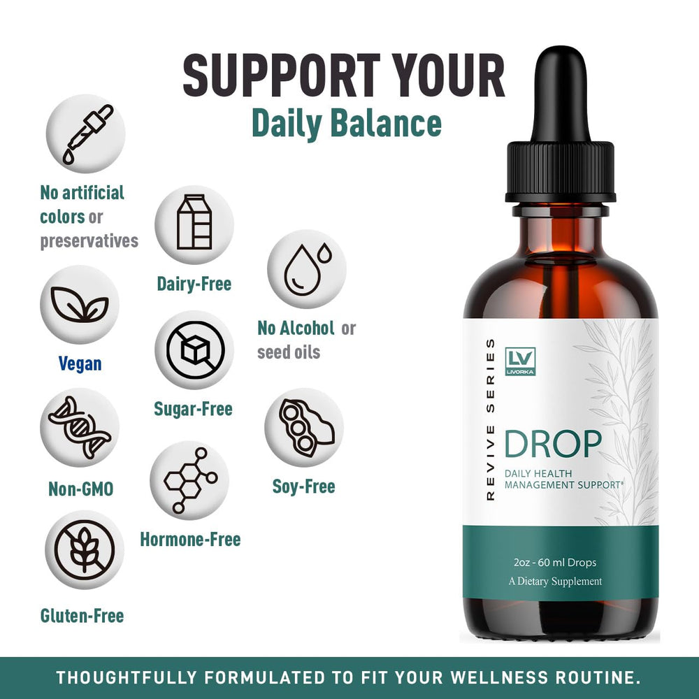 LIVORKA Drop The Pounds countertop setup supports a simple daily wellness routine.