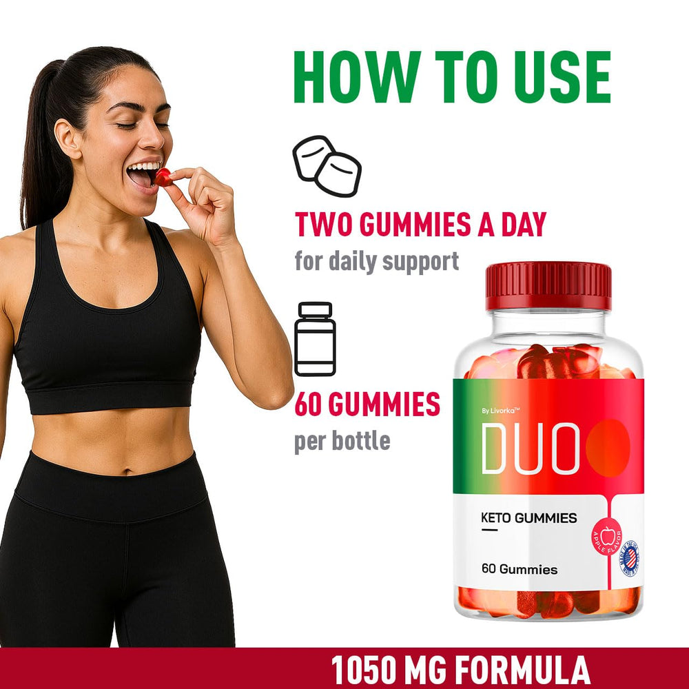 LIVORKA Duo Keto ACV Gummies 2-month supply shelf display.