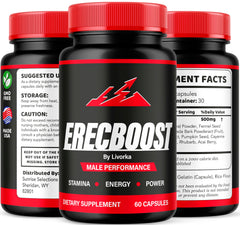 LIVORKA ErecBoost capsules pack—convenient daily supplement for men.