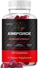 LIVORKA Ereforce Gummies bottle front shows the premium men's wellness formula for daily vitality.
