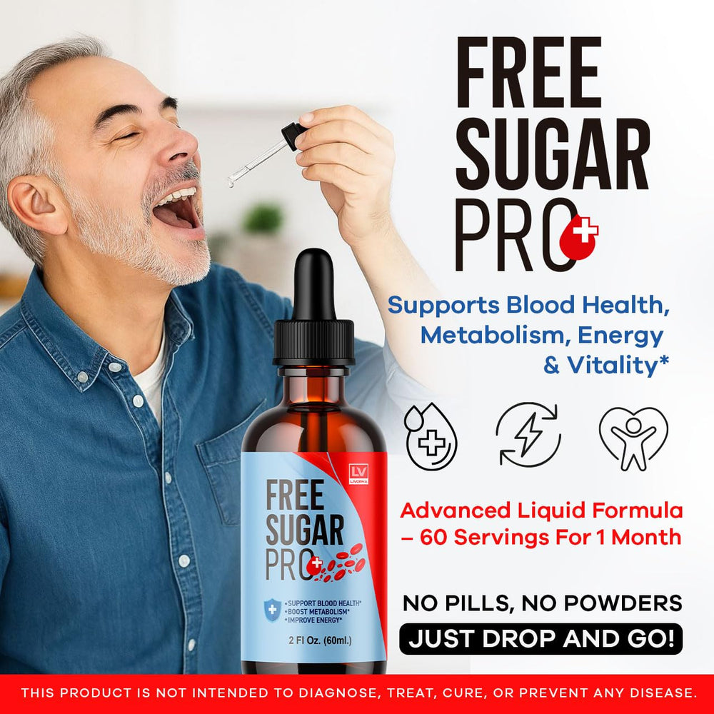 LIVORKA Free Sugar Pro Drops 5-bottle pack shot for long-lasting supply.