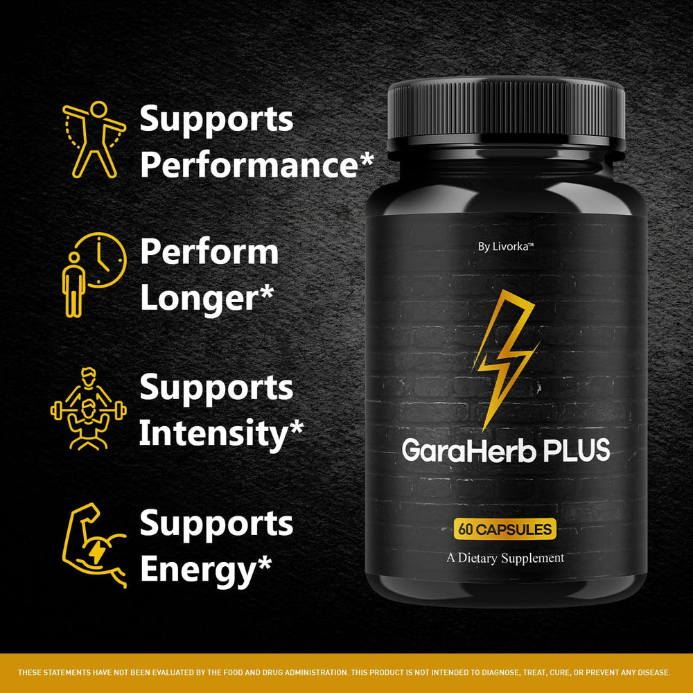 LIVORKA GaraHerb Plus capsules closeup showing texture for easy dosage