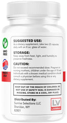 Gluco Advance nutrition facts panel emphasizing natural ingredients