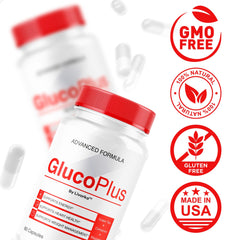 LIVORKA Gluco Plus packaging display emphasizes value and 180 capsules.